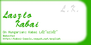 laszlo kabai business card